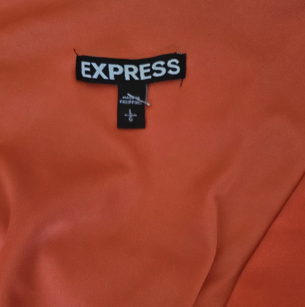 Express Coral and Cream Mini Skirt - Picture 2 of 5